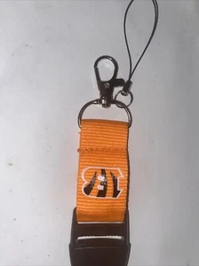 Nfl Cincinnati Bengals Team Laynard Keychain With Mobile String - Foto 1 di 3