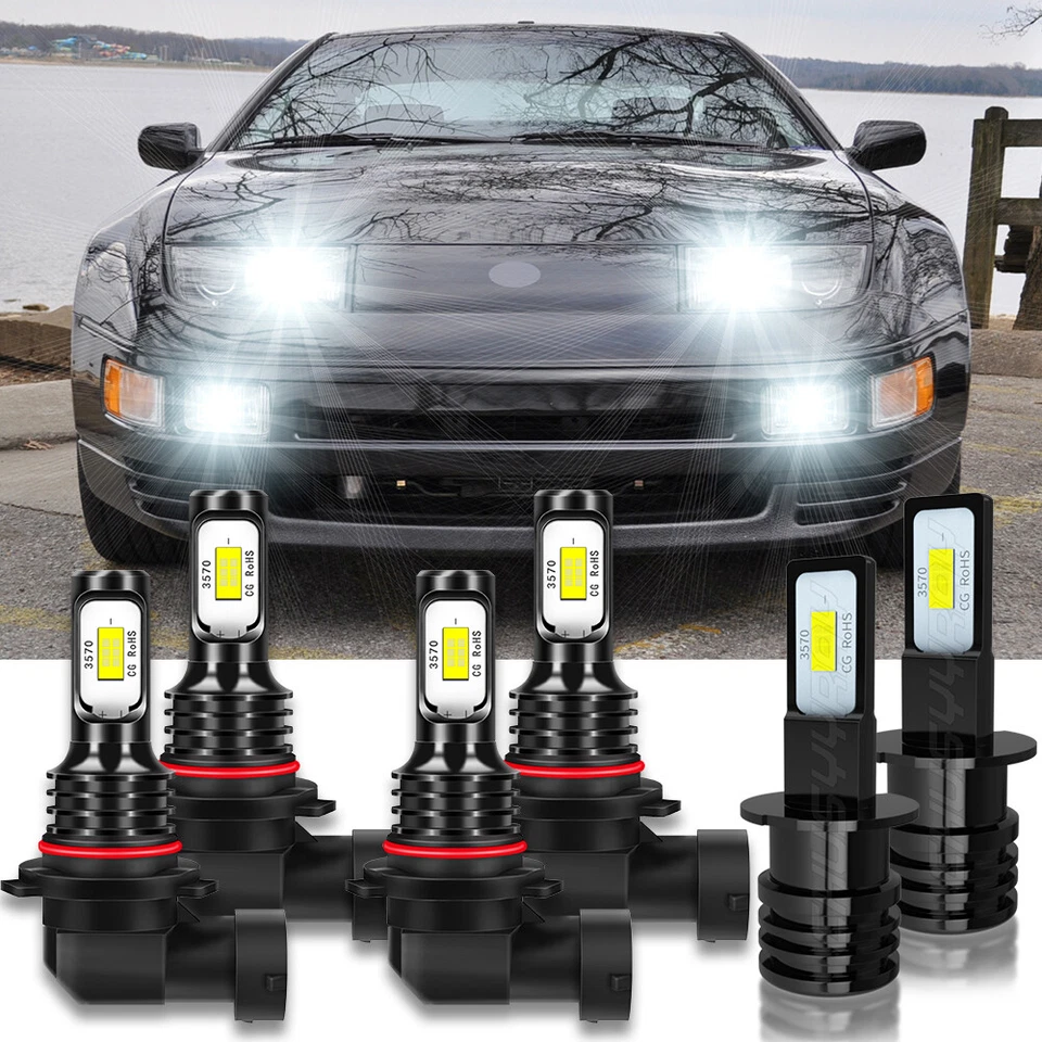 Combo de faros LED blancos altos bajos + faros antiniebla para Nissan 300ZX 1990-1996 Foto 1 de 4
