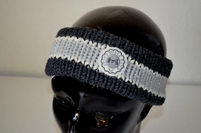 Diadema de invierno Juicy Couture Preppy gris lana negra parche de club para niñas talla única Foto 1 de 4