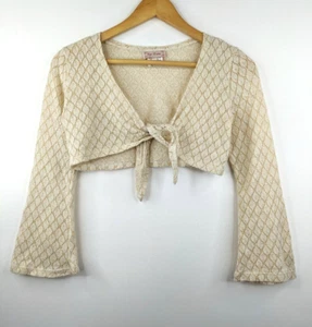KNIT WERKS Honduras Vintage KIDS Girls Knit Cropped Bolero Shrug Top Size XL 16 - Picture 1 of 8
