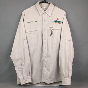Columbia Long Sleeve Button Shirt GRT Vented Fishing Hiking Outdoors L Gray - Picture 1 of 15