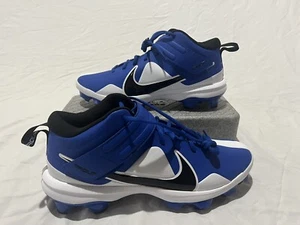 Nuove Nike Force Trout 7 Pro Mcs blu nero bianco da uomo taglia 12 tacchetti CT0828-402 - Foto 1 di 14