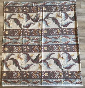 Vintage 1986 Bloomcraft Fabric Pattern 9310 Floral Swirl Mosaic 95 X 53 Blue - Picture 1 of 6