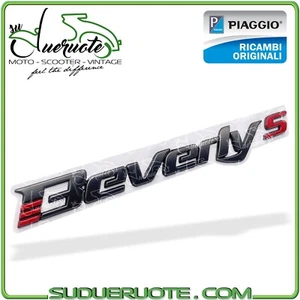 TARGHETTA LATERALE CARENA SCRITTA STEMMA BEVERLY S 300 400 HPE 2021-2023 PIAGGIO - Foto 1 di 2