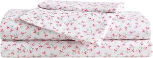 - King Bed Sheets, Super Soft & Lightweight Bedding with Matching Pillowcases, F - Picture 1 of 6