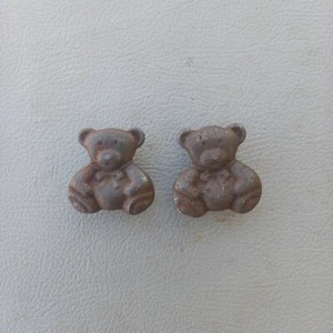 Vintage Gusseisen Teddyform Schrank Schublade Türknöpfe Griffe 2 Stück - Bild 1 von 7