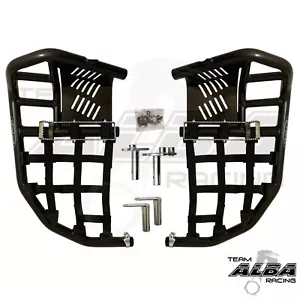 Raptor 700 Nerf Bars Pro Peg Heel Gaurds Alba Racing Blk Blk 197 T7 BB - Picture 1 of 5