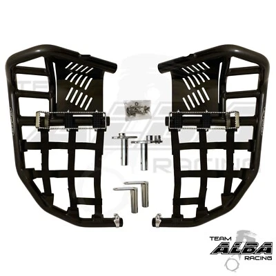 Raptor 700 Nerf Bars Pro Peg Fersen Schutz Alba Racing Blk Blk 197 T7 BB - Image 1 of 4