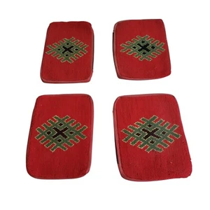 4 Set Printed Cotton Vintage Kilim Pillow 18" Home Décor Moroccan Cushion Cover - Picture 1 of 9