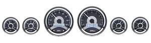Dakota Digital Universal 6 Round Analog Gauge Instrument System Kit VHX-1060-K-W - Picture 1 of 5