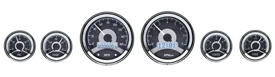 Kit de sistema de instrumentos de calibre analógico redondo Dakota Digital Universal 6 VHX-1060-K-W Foto 1 de 4