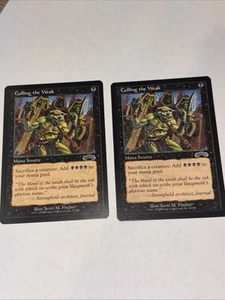 MTG Magic the Gathering Card LP - Culling The Weak Exodus X2 - Picture 1 of 2