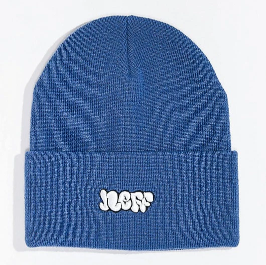 Gorro plegable azul Neff William con logotipo hinchado, talla única para adulto. ¡Nuevo con etiquetas! Foto 1 de 1