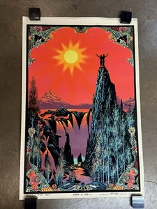 Vintage 1971 Black Light Psychedelic Poster "Garden Of Eden" By Bunnell 23"x34" - Picture 1 of 6
