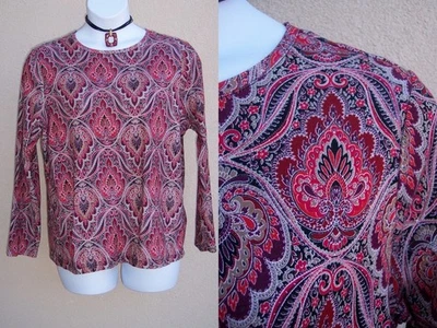 Talbots Mujer NUEVO OTOÑO Pima Algodón Tejido Top Talla Grande 2x 1x Camiseta Blusa Foto 1 de 4