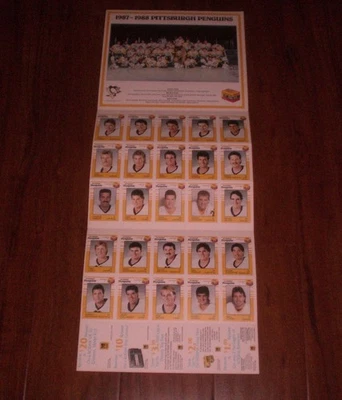 Álbum de fotos del equipo de los pingüinos de Pittsburgh 1987-88 - Mario Lemieux Foto 1 de 3