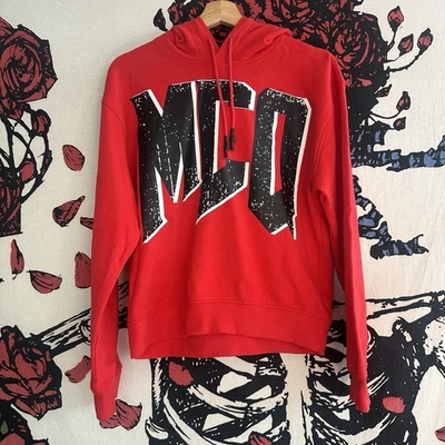 MCQ By Alexander McQueen Tour Logo Pullover Sudadera con Capucha Gráfico Diseñador Sudadera M Foto 1 de 4