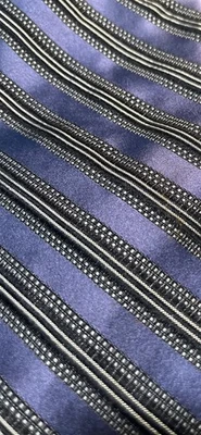 NEW JONES NEW YORK, 100% WOVEN SILK DEEP BLUE ON BLUE MENS NECKTIE - Image 1 of 4