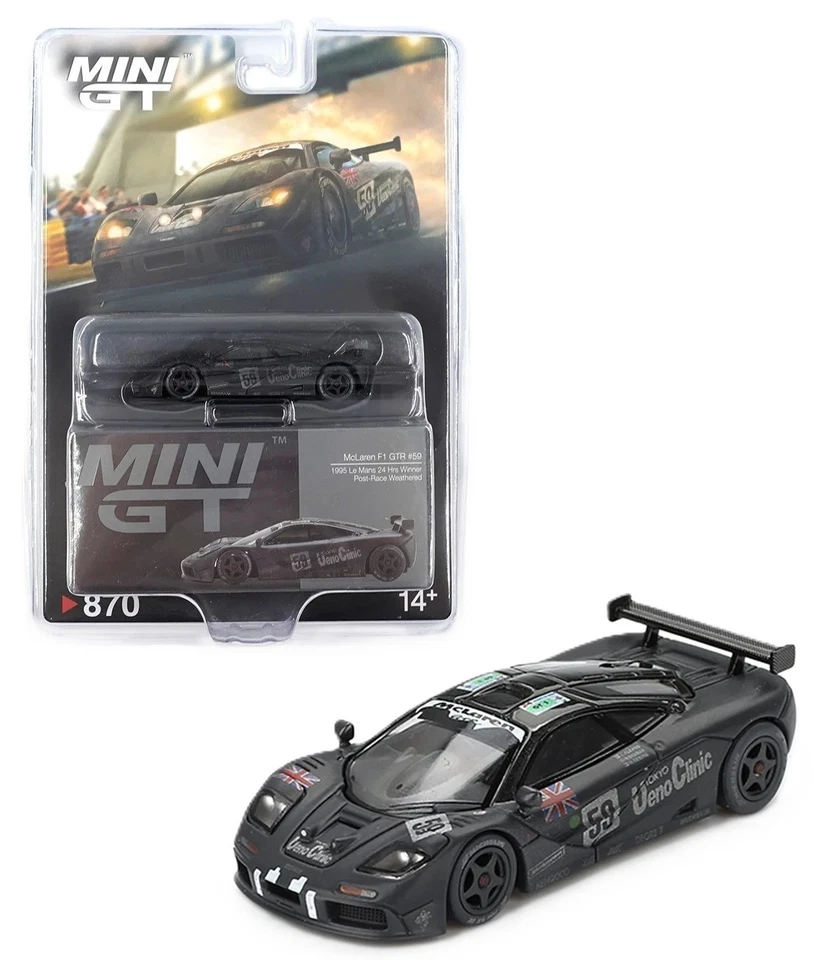 Mini GT 1:64 McLaren F1 GTR #59 1995 Le Mans ganador 24 horas desgastado BK MGT00870 Foto 1 de 4