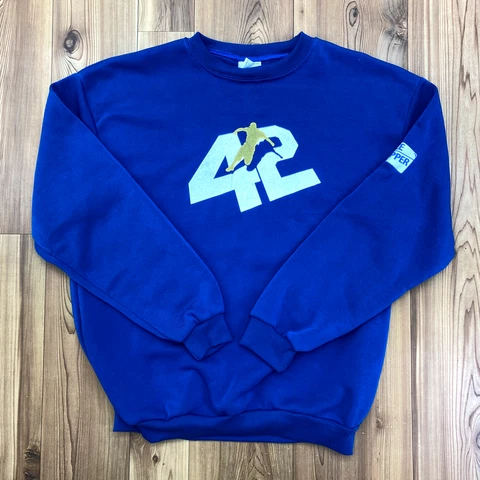 Jackie Robinson Blue Kansas City Royals 42 Graphic Sweatshirt Adult Size XL Cover