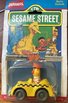 Nuevo de Lote Antiguo Playskool 130-02 SESAME STREET BERT'S TAXICAB Die-Cast Car 1985 De Colección Sin usar, en caja Foto 1 de 4