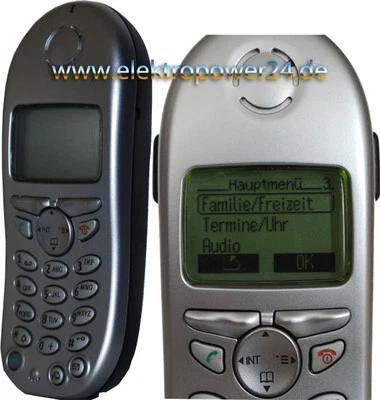 Siemens Gigaset 4000 S Micro Cornette Portatile 4000 4010 4015 IN Argento - Immagine 1 di 4