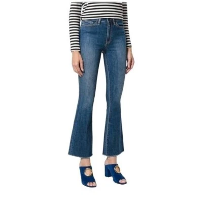 Tory Burch Cat's Meow Ryan Frayed Flare Jeans Size 23 - Image 1 of 4