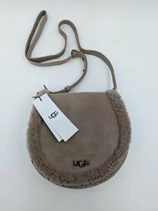 UGG Sharon Crossbody Bag Suede and Sheep Fur Caribou Color New W/ Tags Imperfect - Picture 1 of 15