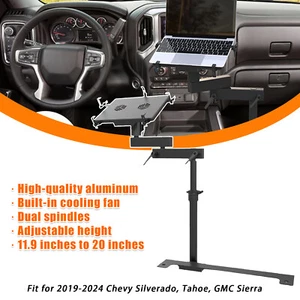 Adjustable Truck Laptop Mount for 2019-24 Chevy Silverado, Tahoe, GMC Transport - Picture 1 of 13