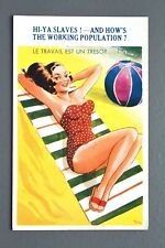 R&L Postcard: Sunshine Comic 5725 Bathing Suit Glamour Pin Up Beauty Hi-Ya Slave