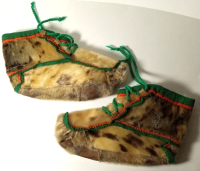 Mocasines botín unisex hechos a mano con ribete naranja verde piel real de 8" Foto 1 de 4