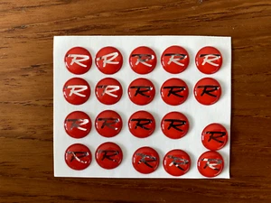 Rossignol 3D Logo Sticker Sheet, Red/Silver, 8 x 6cm - Picture 1 of 3