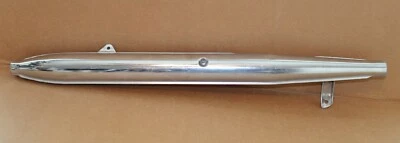 REDUCED! CHROME SMALL MOTORCYCLE MUFFLER! BRIDGESTONE? HONDA? KAWASAKI? SUZUKI? - Image 1 of 4