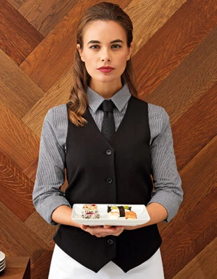 PREMIER WORKWEAR Kellnerweste Damen Berufsbekleidung Gastronomie Hotel Bar PREMIER 623 NEU