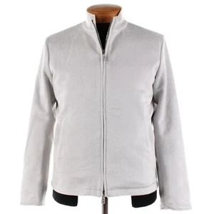 Kired Kiton NWT Kitr Reversible Bomber Jacket Size 48 (S US) In Gray / Ivory - Picture 1 of 11