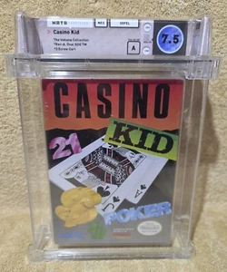 CASINO KID 1989 WATA 7.5 SEALED NES Nintendo Rating A H Seam Blackjack Poker 21 - Picture 1 of 4