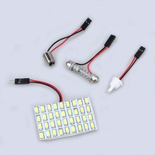 36-SMD 5630 White LED T10 BA9S Bulb Interior Dome/Door/Box Light Panel Adapter