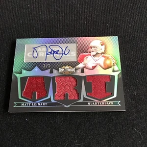 Matt Leinart 2007 Topps Triple Threads Platinum Game Used Jersey Auto #1/1 - Picture 1 of 2