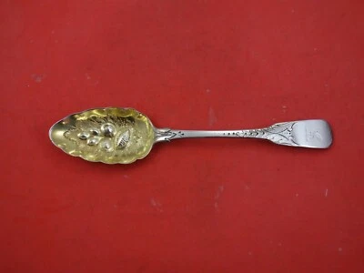 Cuchara bayas de plata esterlina georgiana inglesa c1812 GW fruta perseguida 8 3/4" Londres Foto 1 de 2