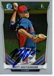 Matt Whitehouse Cleveland Indians 2014 Bowman Chrome Rookie Signed Card