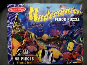 Melissa & Doug Underwater Floor Puzzle 48 Pieces 2 Feet X 3 Feet (Complete) - Picture 1 of 4