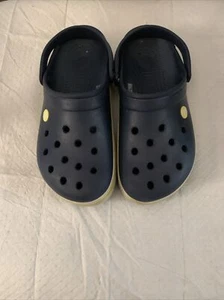 Crocks Clog Unisex CrocBand Blue/Yellow Stripe Men(6)Women(8) - Picture 1 of 6
