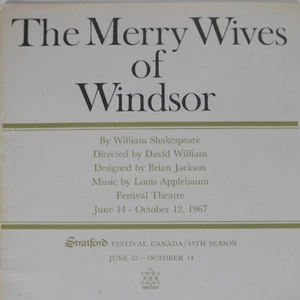 De colección 15º Festival de Stratford 1967 Las alegres esposas de Windsor Shakespeare - Imagen 1 de 4