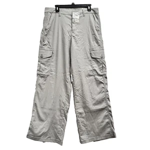 NUOVO American Eagle Donna 12 L Dreamy Drape Baggy Gamba Larga Pantaloni Cargo Elasticizzati - Foto 1 di 8