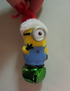 SANTA HAT MINIONS CARL BELL DESPICABLE ME 2 CHRISTMAS ORNAMENT Handmade Nora's - Picture 1 of 5