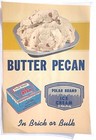 Vtg BUTTER PECAN Polar Brand Ice Cream Advertising Sign / Poster / Lithograph