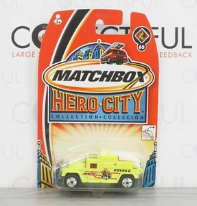 MATCHBOX - HERO CITY #65 HUMMER H1 - YELLOW - DIECAST CAR 🔥 MOC - Picture 1 of 1