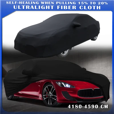 For Maserati 3200GT 430 Black Full Car Cover Satin Stretch Indoor Dust Proof A+ Foto 1 de 4