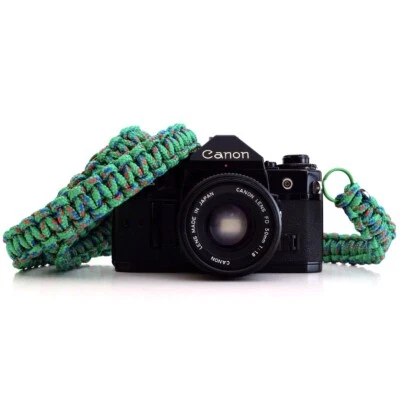 NEW GREEN CAMERA 48" NECK STRAP POLYPROPYLENE DSLR MIRRORLESS SONY CANON FUJI - Image 1 of 4