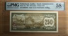 Niederländische Antillen 250 Gulden 1967 P13a PMG 58 EPQ